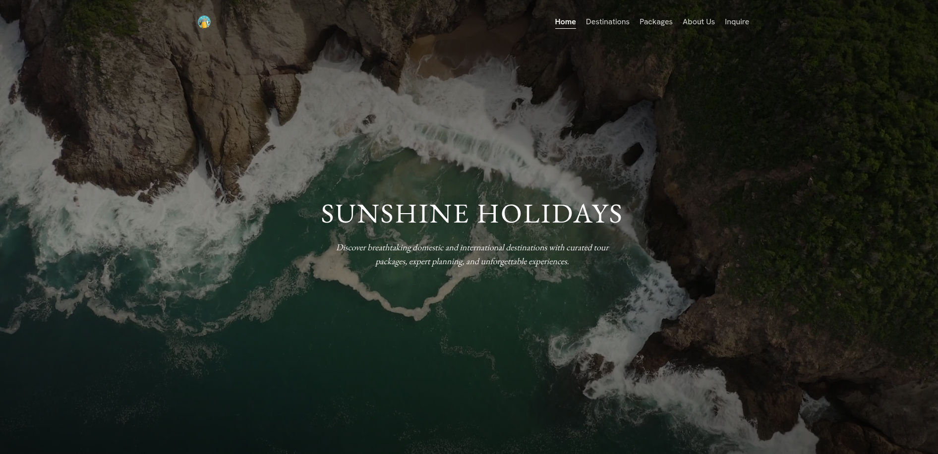 Sunshine Holidays coastal platform view
